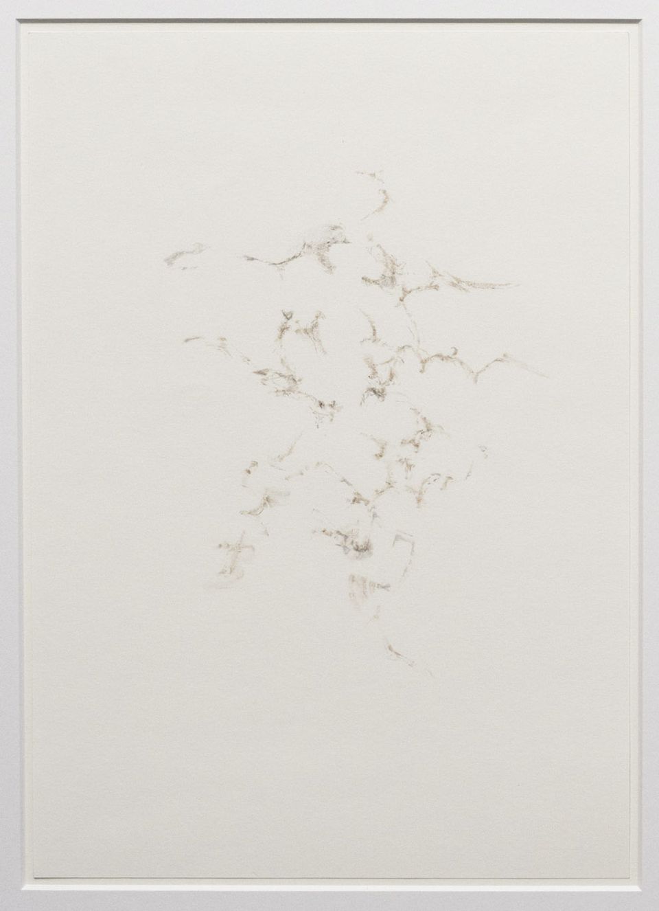 Foto von Zeichnung „Ohne Titel“ von Jürgen Röhrig in der Austellung WEG, Kulturwerkstatt Kircheib, 2022.