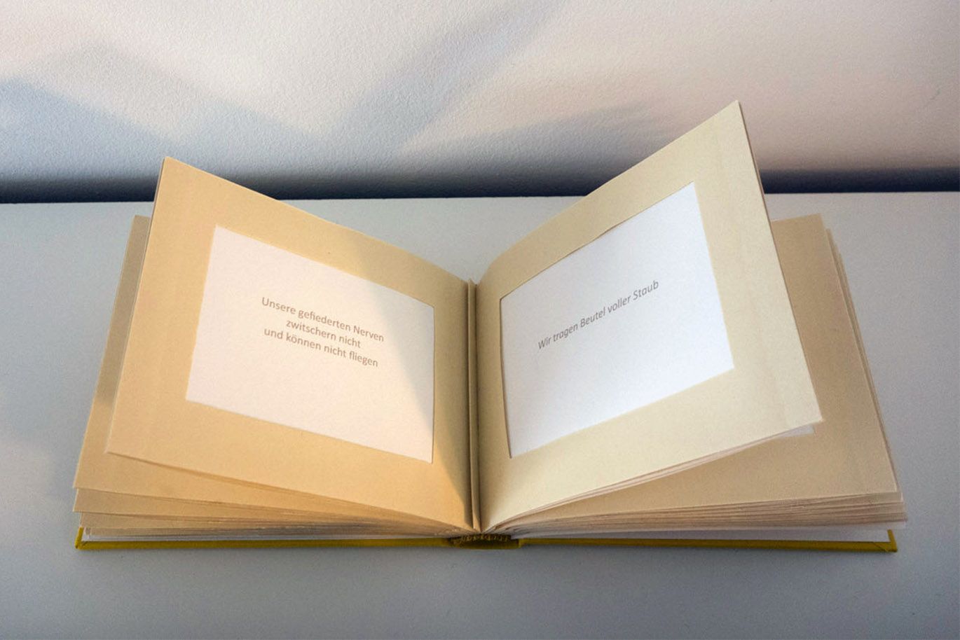 Foto von ein altes Fotoalbum das zum Textbuch geworden ist „Wenn Blüten Narben haben“ von Sonja Karle in der Ausstellung WEG, Kulturwerkstatt Kircheib, 2022. Foto von ein altes Fotoalbum das zum Textbuch geworden ist „Wenn Blüten Narben haben“ von Sonja Karle in der Ausstellung WEG, Kulturwerkstatt Kircheib, 2022.